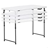 Lifetime Height Adjustable Craft Camping and Utility Folding Table, 4...